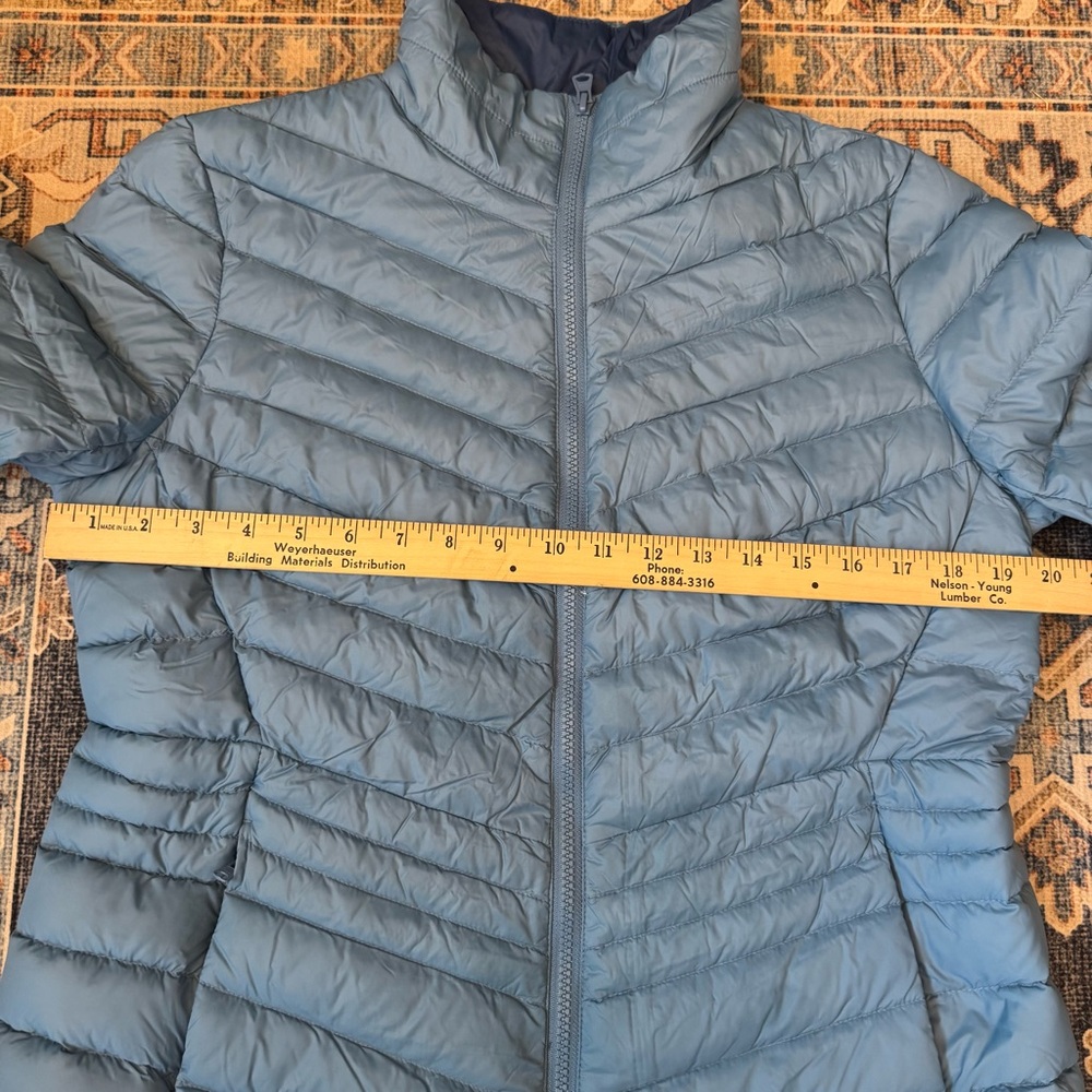 Lands’ End Womens Wanderweight Ultralight Packable Chevron Quilted Down Jacket M - Picture 11 of 13